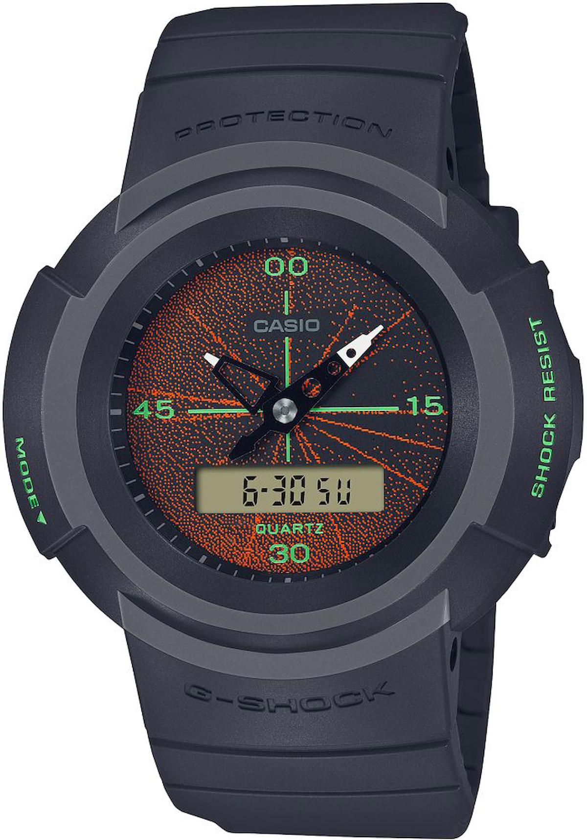 Casio AW-500MNT-1ADR Takvimli 47.7 mm Siyah Çelik Kordon Analog Kol Saati