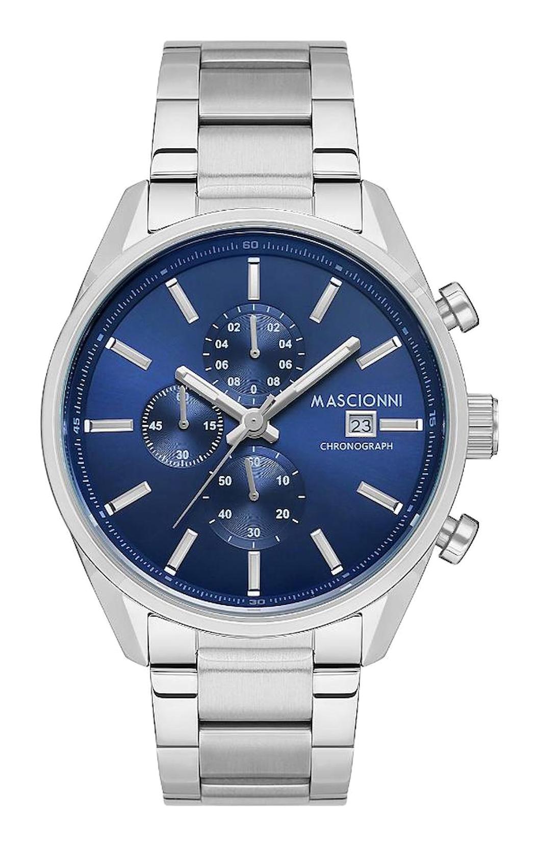 Mascionni M.1.1221.03 Takvimli 44 mm Metal Kordon Analog Erkek Kol Saati