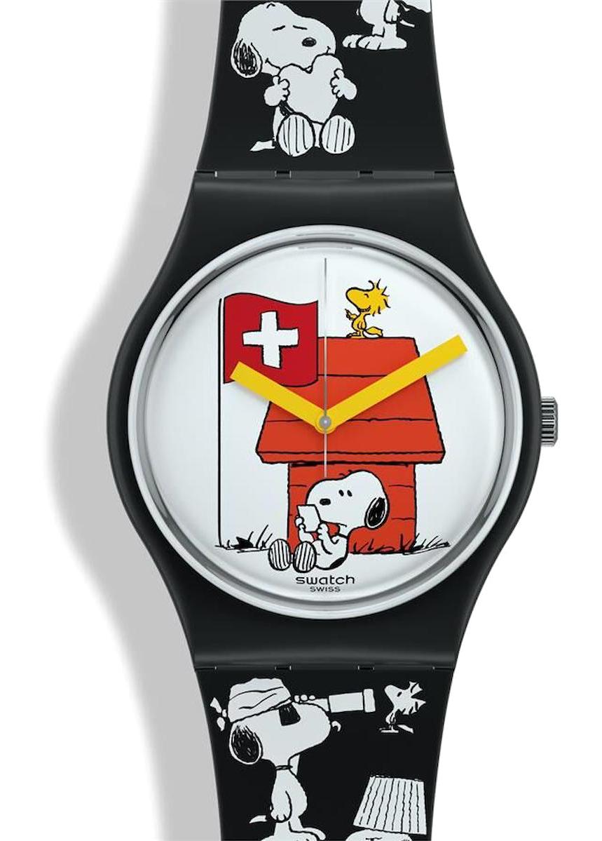 Swatch SO28Z107 Takvimli 44 mm Beyaz-Siyah Silikon Kordon Analog Erkek Kol Saati
