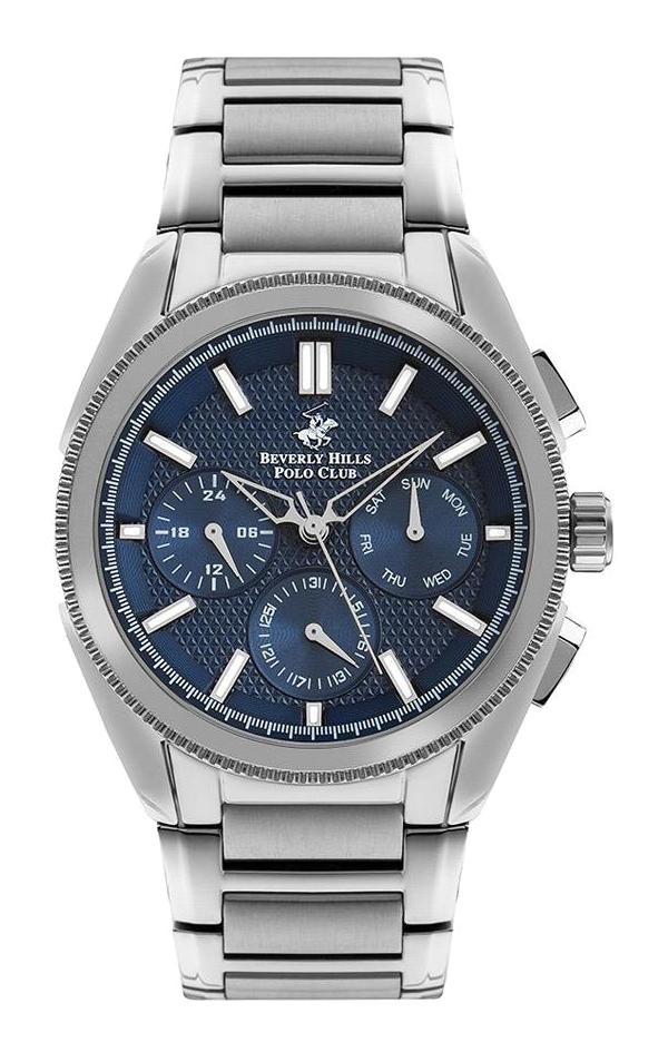 Beverly Hills Polo Club BP3213 Takvimli 44 mm Çelik Kordon Analog Erkek Kol Saati