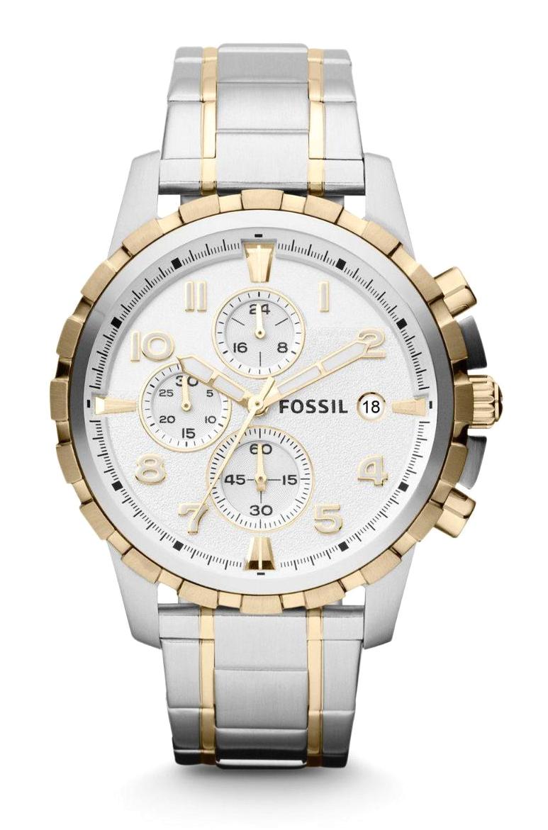 Fossil FS4795 Takvimli 42 mm Altın-Metal Kordon Analog Erkek Kol Saati