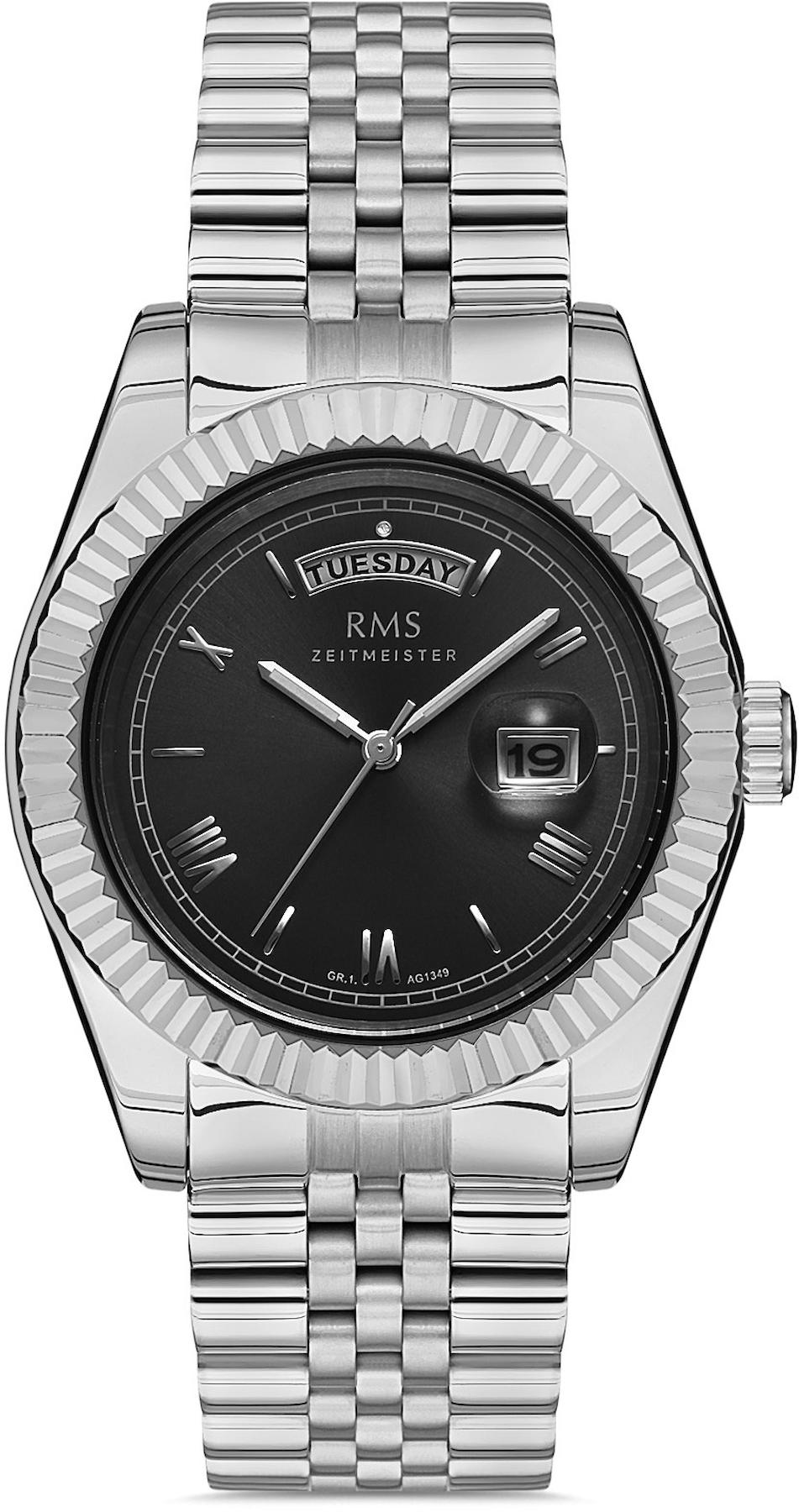 Romanson GR.1.AG1349.05 Takvimli 43 mm Çelik Kordon Analog Kol Saati