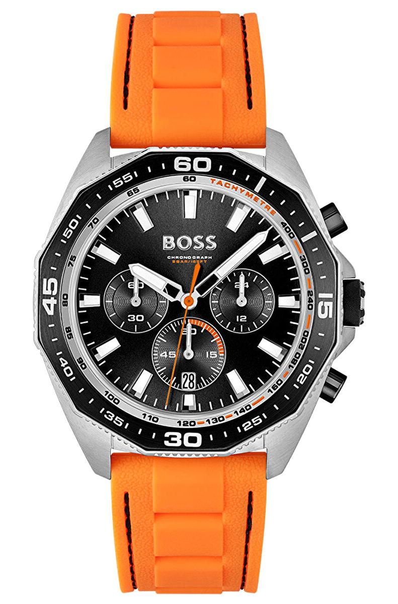 Hugo Boss HB1513970 42 mm Turuncu Silikon Kordon Analog Erkek Kol Saati