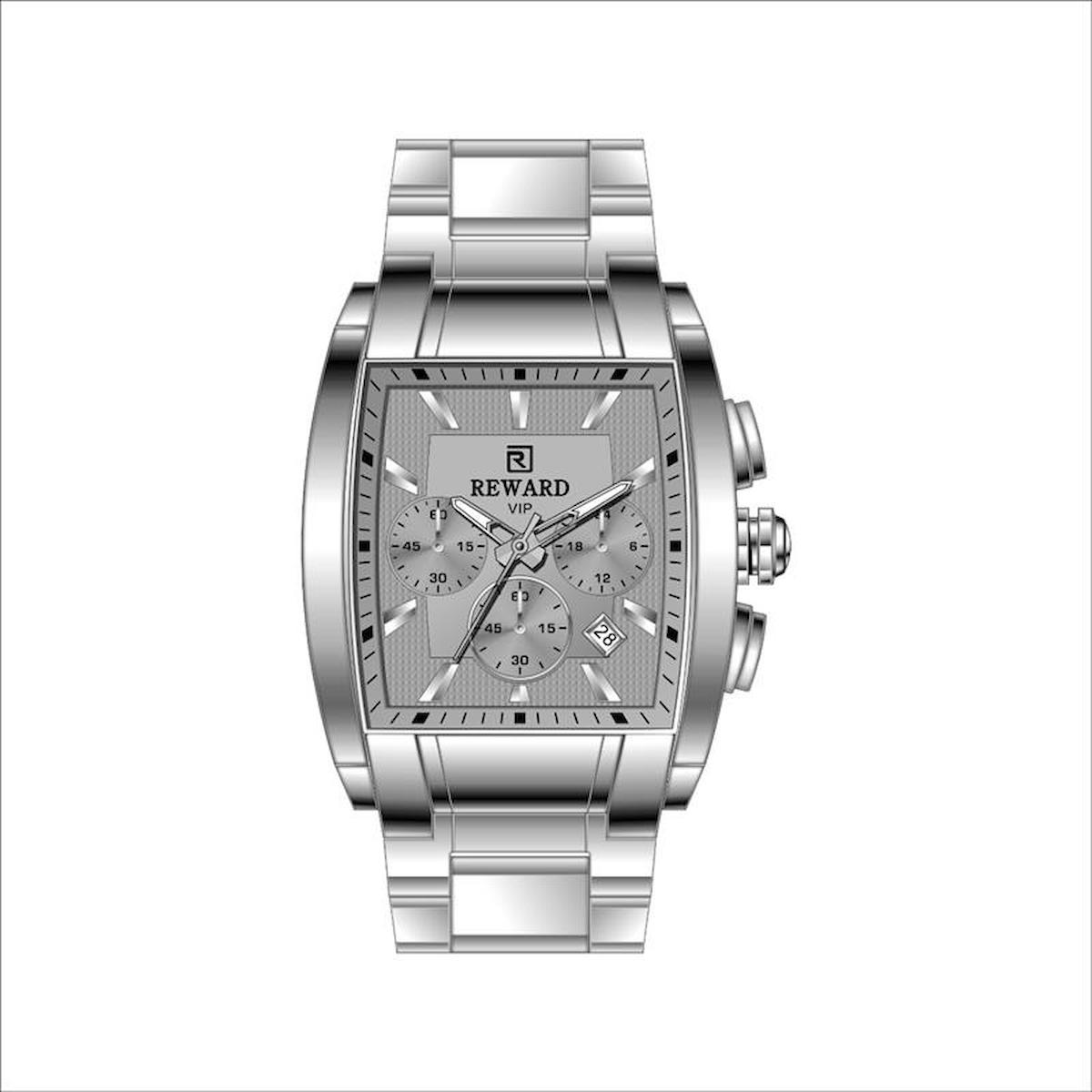 Reward A142997 Takvimli 42 mm Metal Kordon Analog Erkek Kol Saati