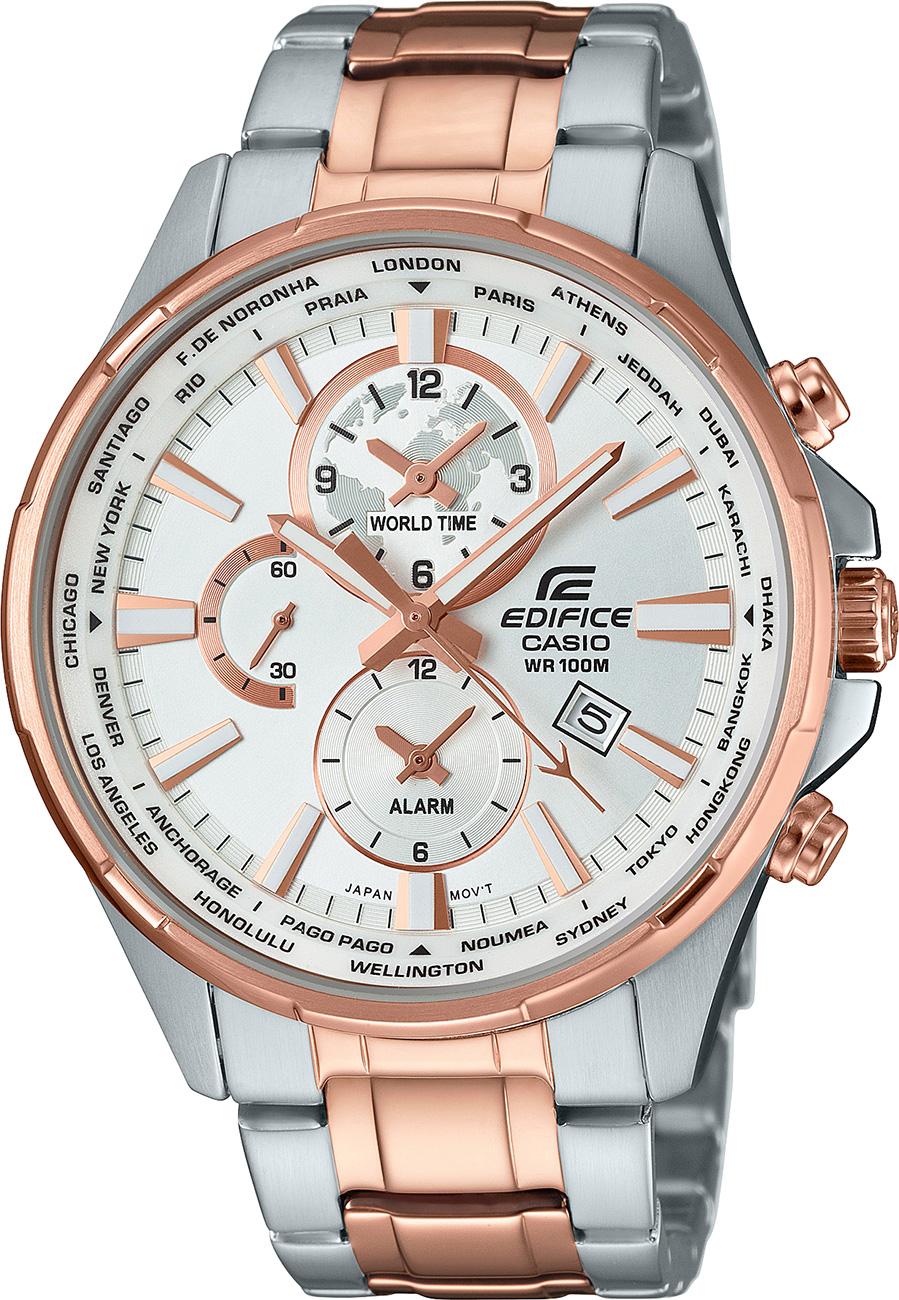 Casio EFR-304SG-7A Takvimli 44.9 mm Gri-Rose Gold Çelik Kordon Analog Kol Saati