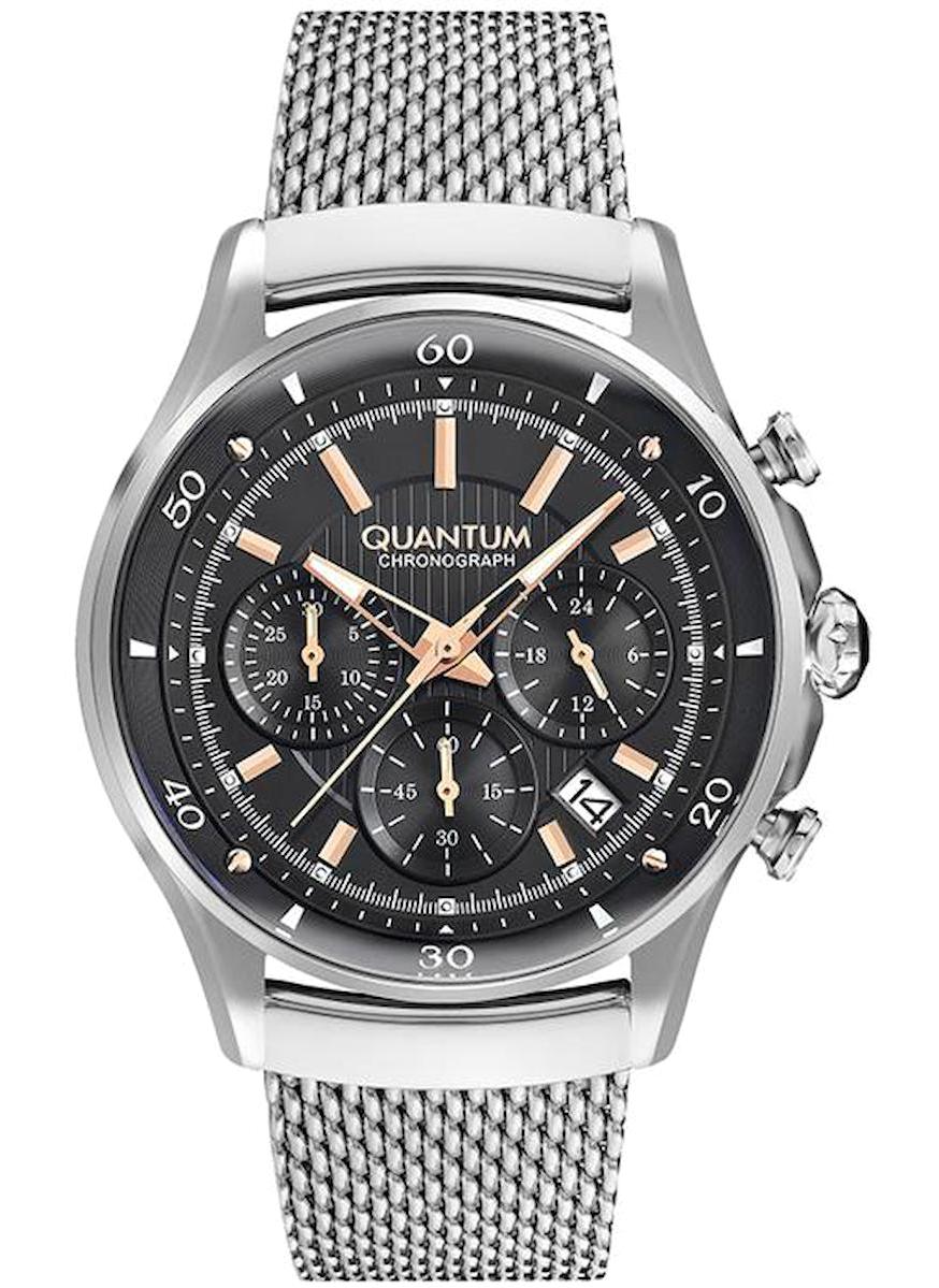 Quantum PWG913.450 Takvimli 45 mm Çelik Kordon Analog Kol Saati
