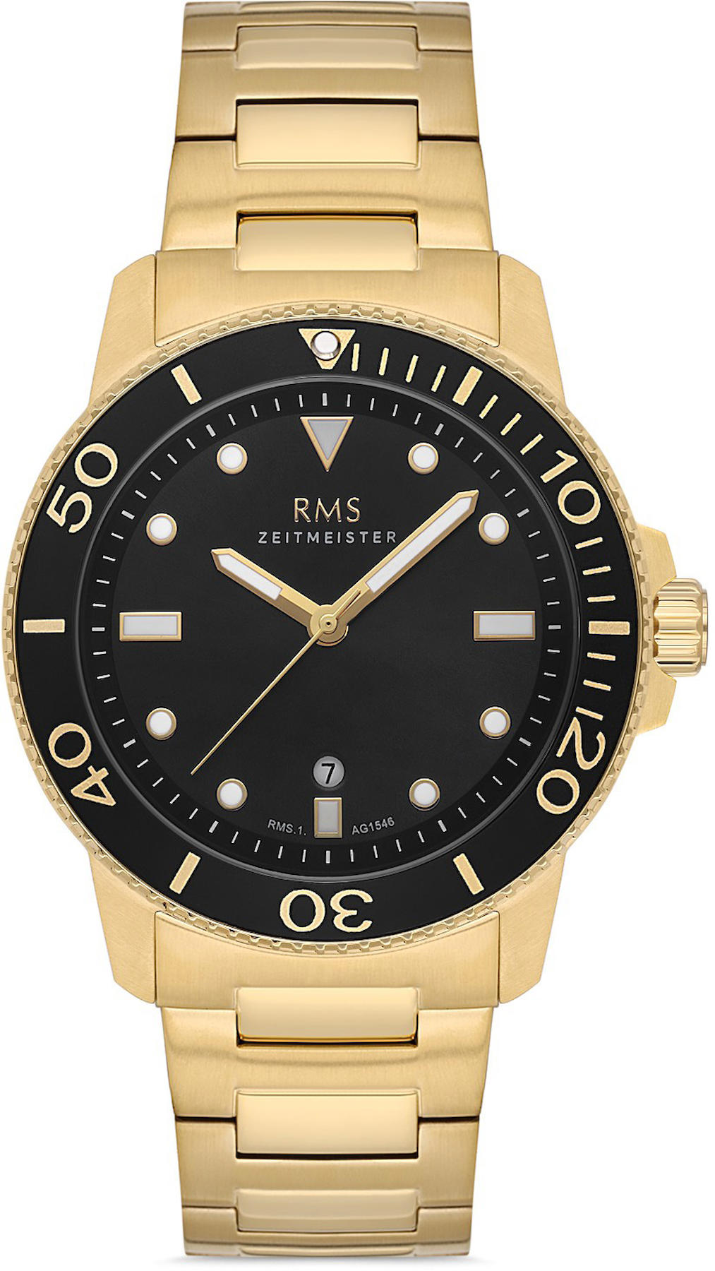 Romanson RMS.1.AG1546.09 Takvimli 42 mm Altın Çelik Kordon Analog Kol Saati