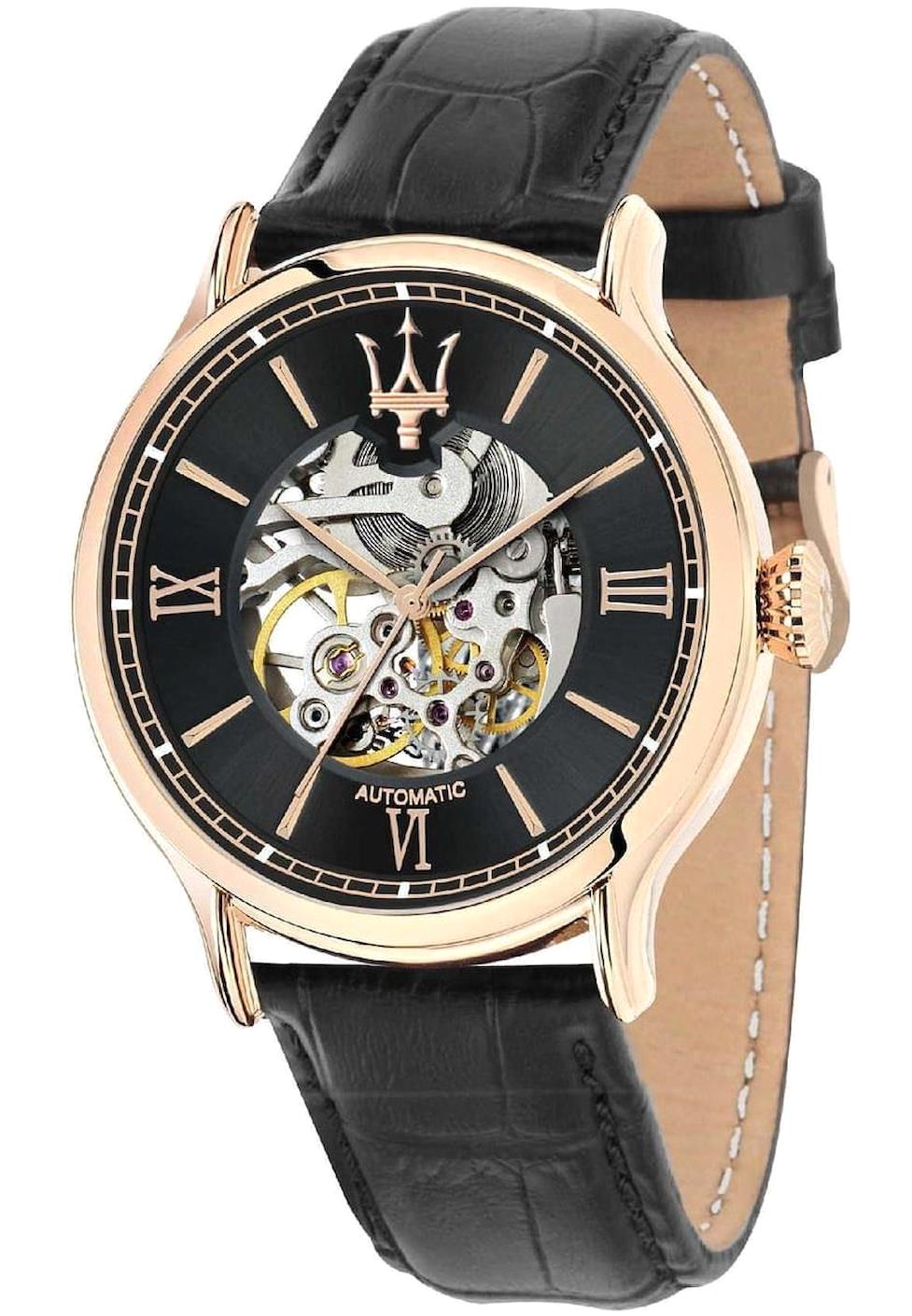 Maserati R8821118001 42 mm Siyah Deri Kordon Analog Erkek Kol Saati