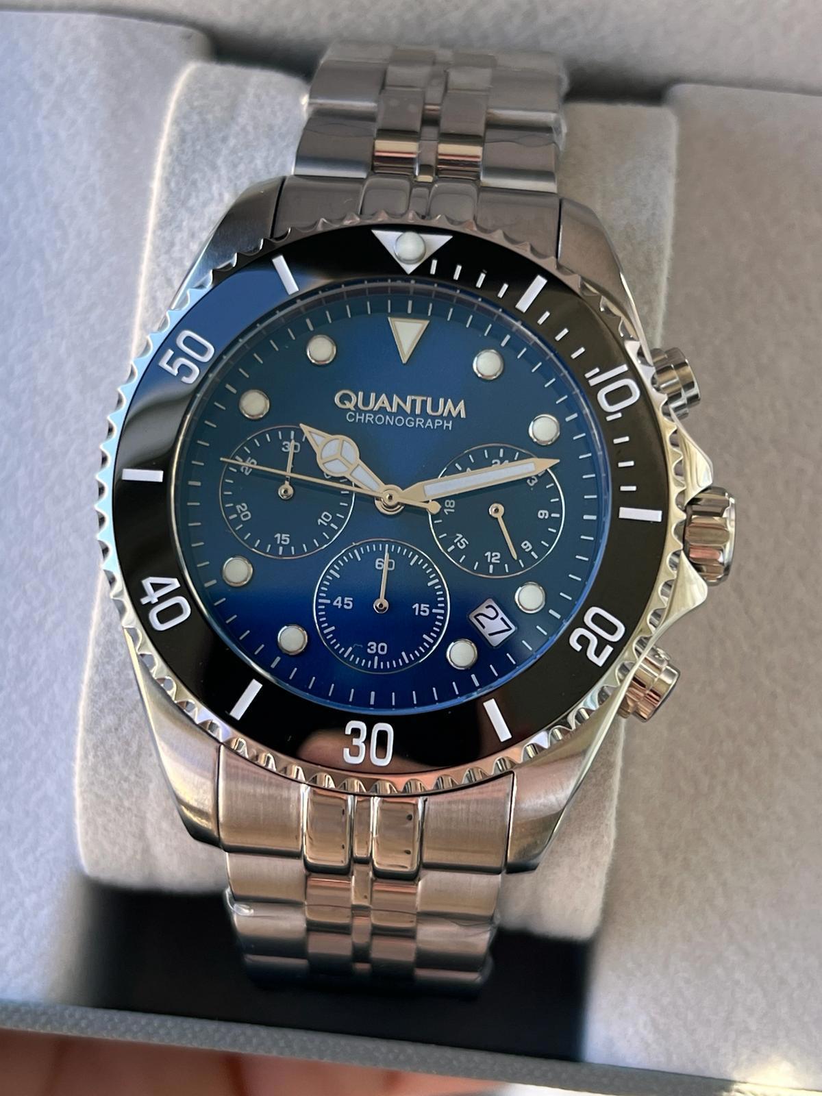 Quantum AWGE930.300 Takvimli 46 mm Çelik Kordon Analog Erkek Kol Saati