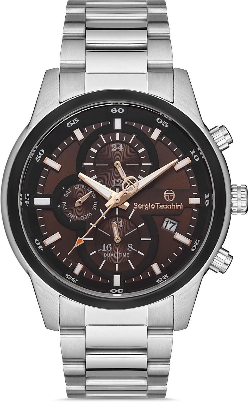 Sergio Tacchini ST.1.10206.5 Takvimli 42 mm Çelik Kordon Analog Erkek Kol Saati