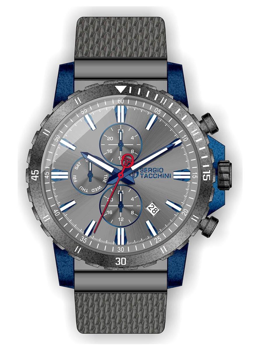 Sergio Tacchini ST.1.10020.4 Takvimli 42 mm Metal Kordon Analog Erkek Kol Saati