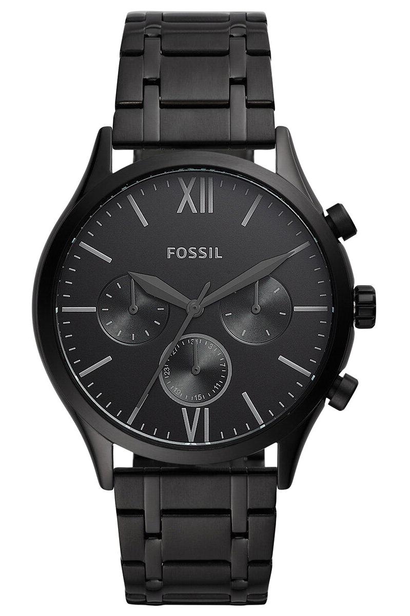 Fossil FBQ2365 Takvimli 44 mm Siyah Çelik Kordon Analog Erkek Kol Saati