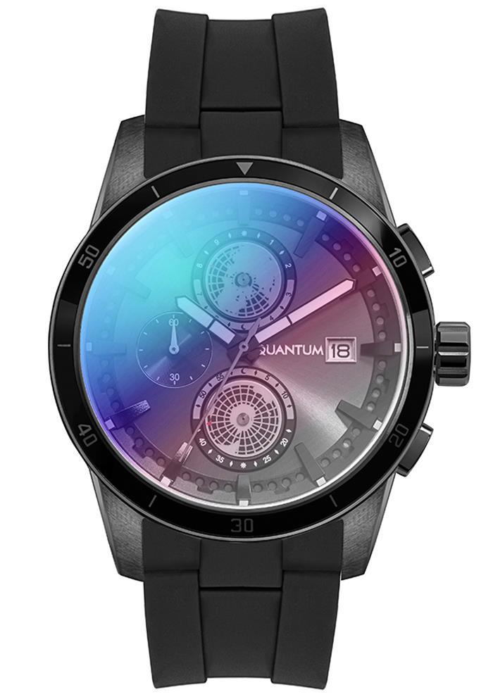 Quantum ADG916.061 Takvimli 46-50 mm Siyah Silikon Kordon Analog Erkek Kol Saati