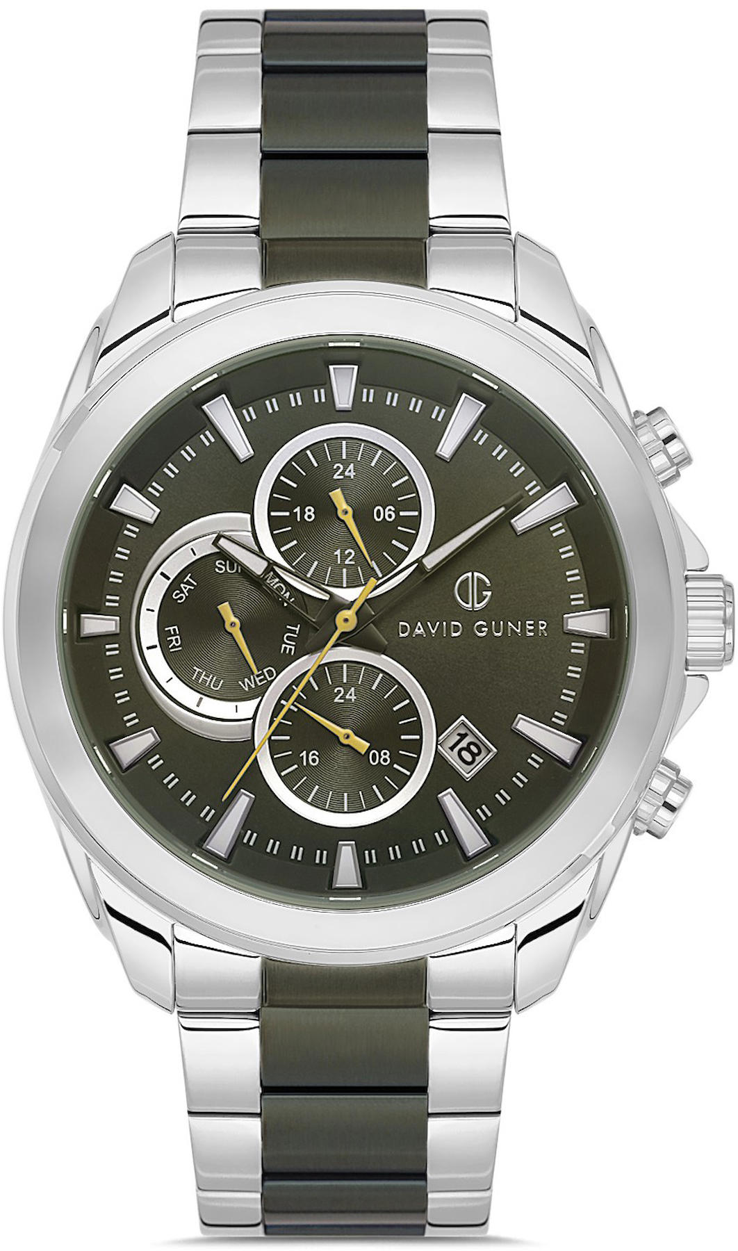 David Guner DG-8679GA-ZM10 Takvimli 42 mm Metal Kordon Analog Kol Saati