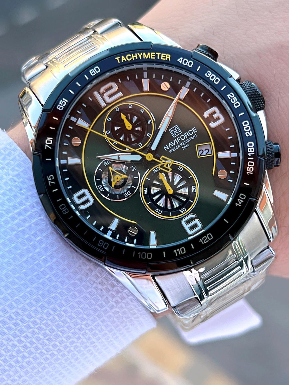 Naviforce ENF8020GY Çelik Kordon Analog Erkek Kol Saati