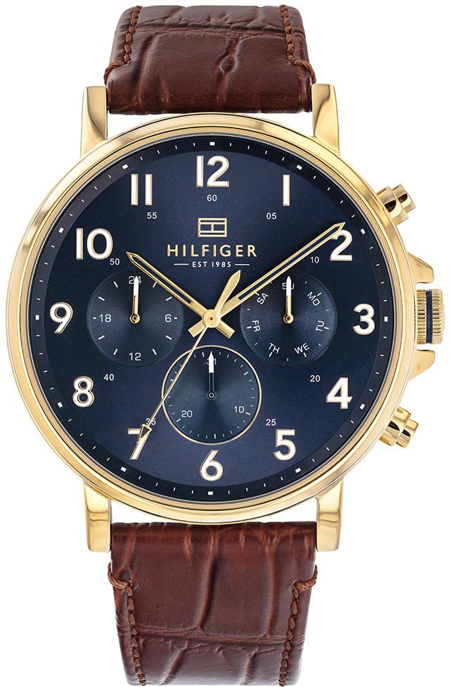 Tommy Hilfiger TH1710380 Takvimli 44 mm Kahverengi Deri Kordon Analog Kol Saati