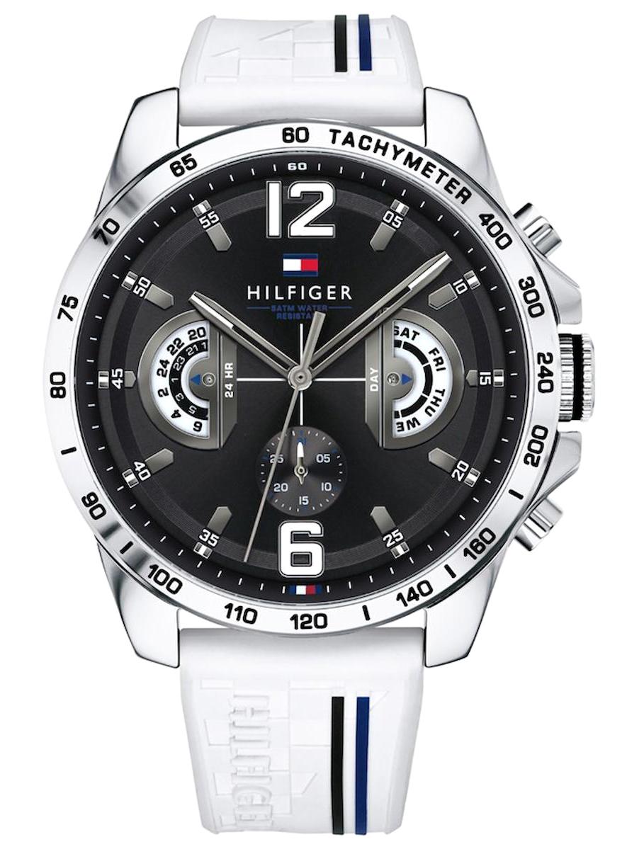 Tommy Hilfiger TH1791475 Takvimli 46 mm Beyaz Silikon Kordon Analog Erkek Kol Saati