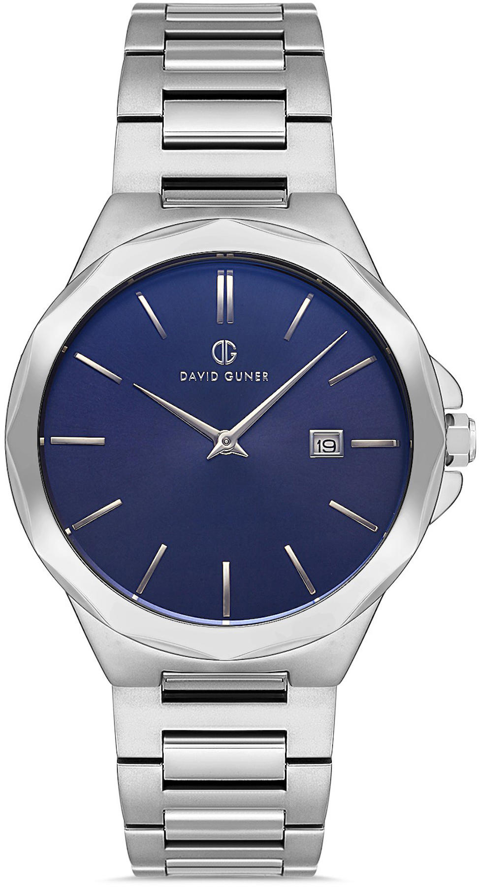 David Guner DG-8421GA-A3 Takvimli 42 mm Çelik Kordon Analog Kol Saati