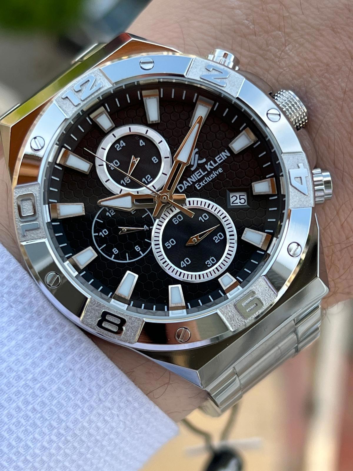 Daniel Klein DK.1.10678-1 Takvimli Çelik Kordon Analog Erkek Kol Saati