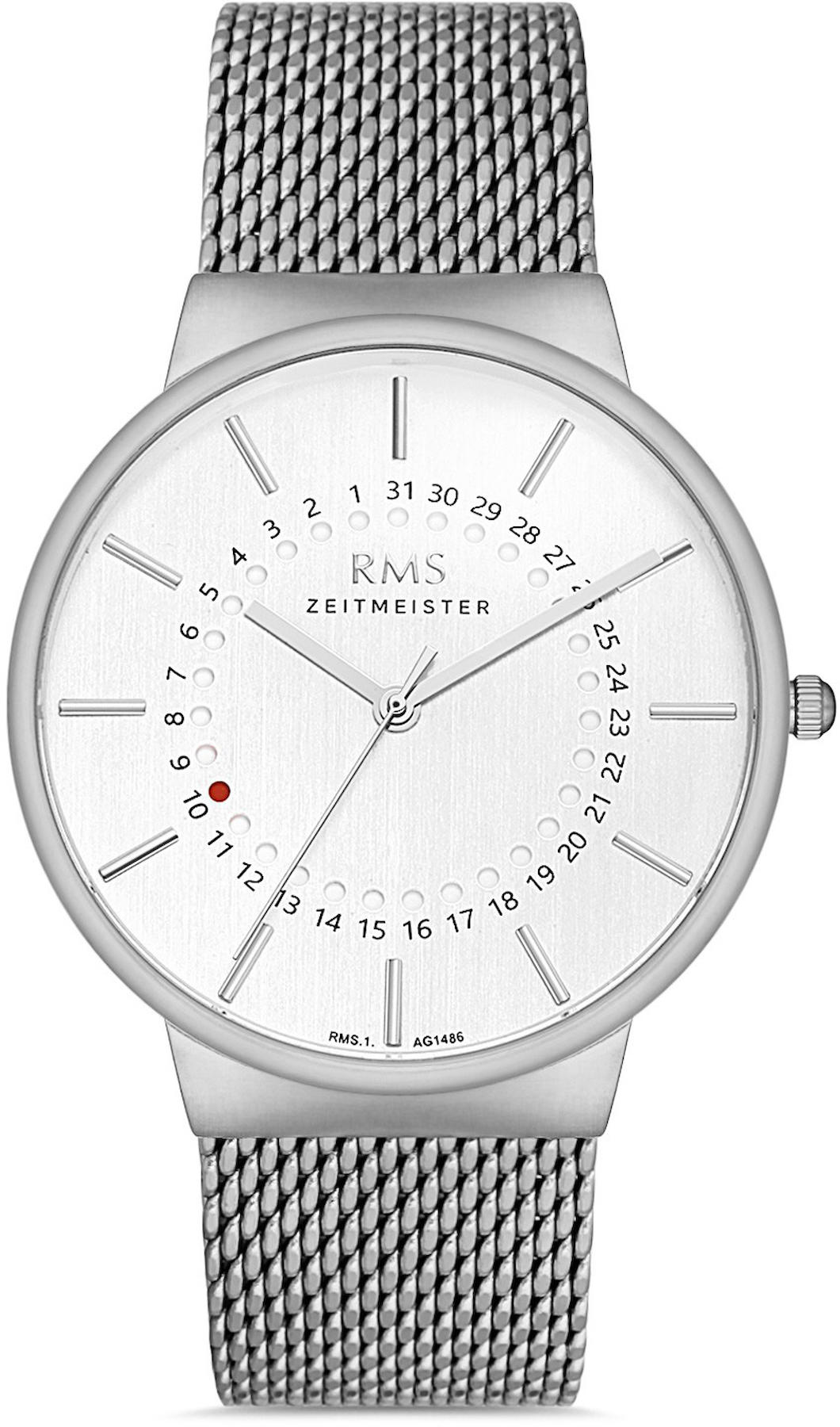 Romanson RMS.1.AG1486.01 Takvimli 42 mm Çelik Kordon Analog Kol Saati