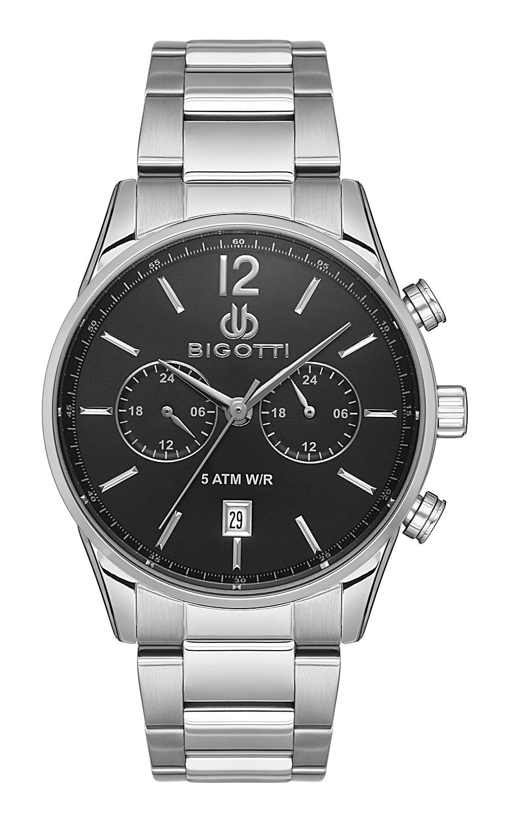Bigotti BG.1.10509-2 Takvimli 42 mm Çelik Kordon Analog Erkek Kol Saati