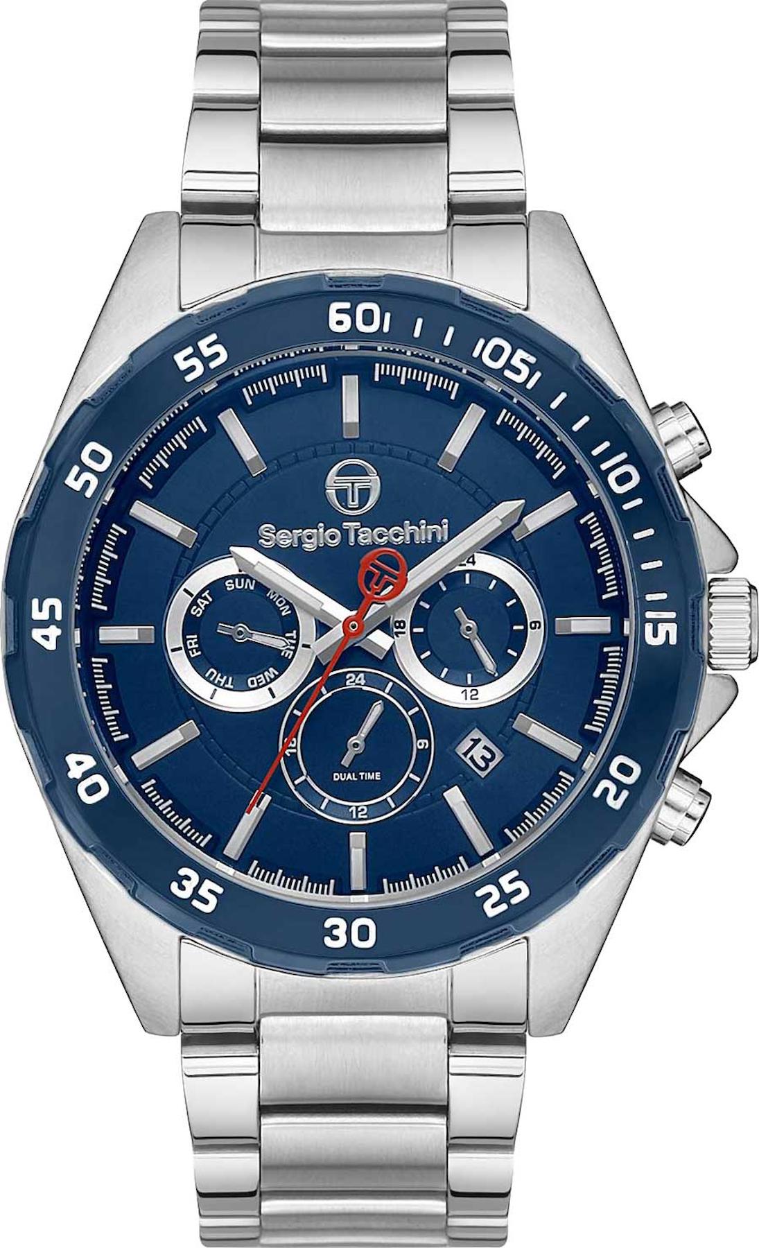 Sergio Tacchini ST.1.10189.2 Takvimli 45 mm Çelik Kordon Analog Erkek Kol Saati