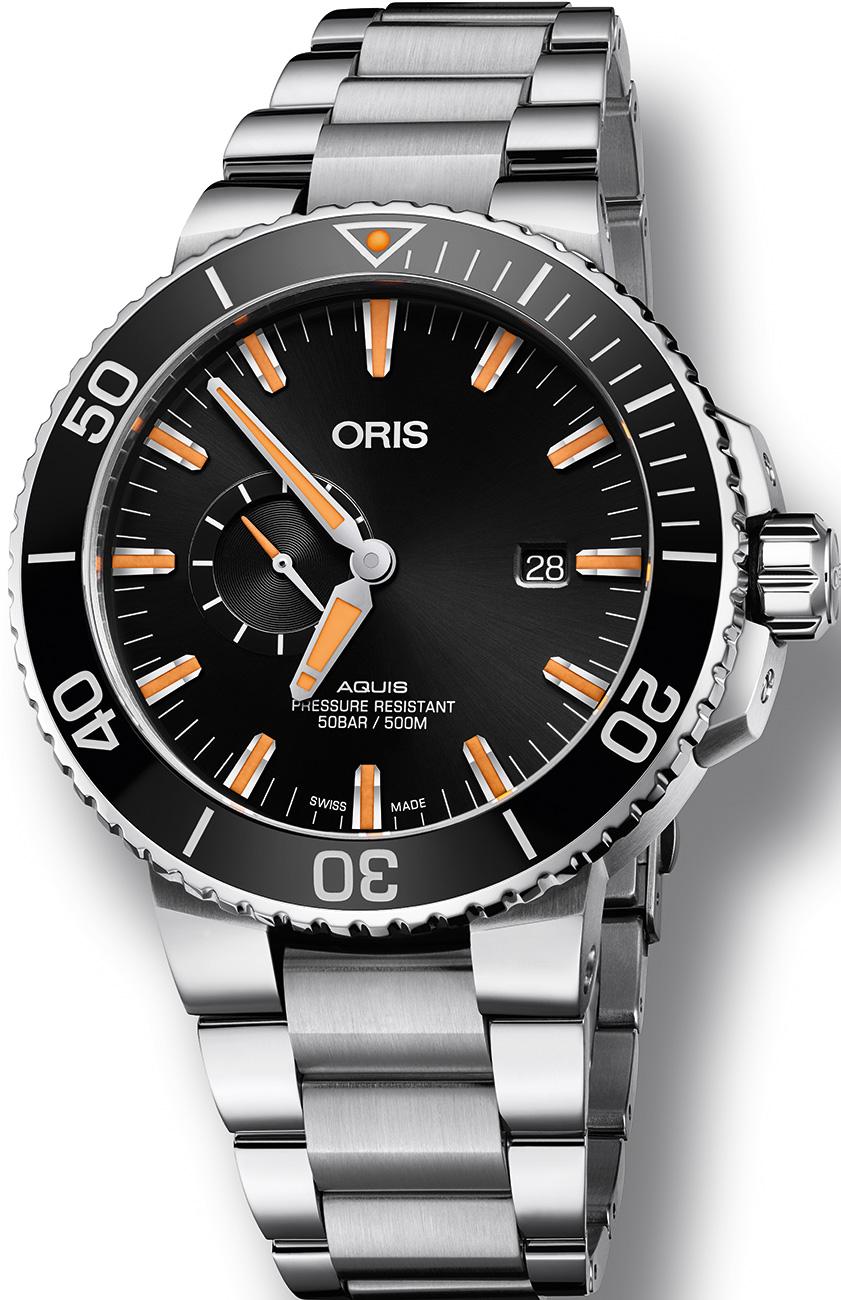 Oris 743-7733-4159-07-8-24-05PEB Takvimli 45.50 mm Siyah Çelik Kordon Analog Kol Saati