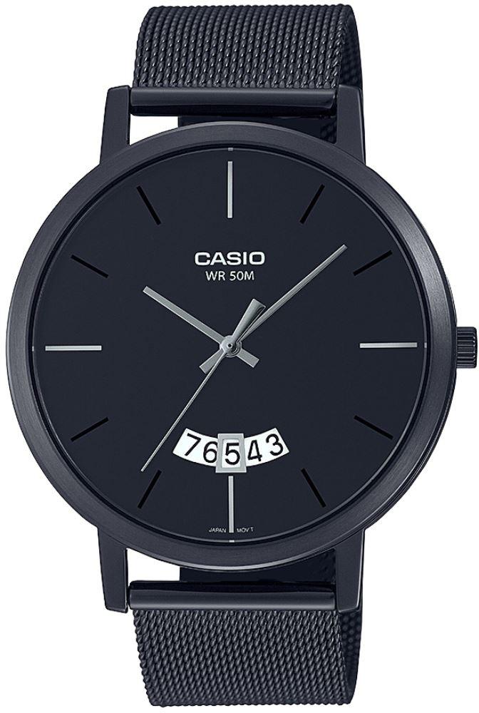 Casio MTP-B100MB-1E Takvimli 43 mm Siyah Çelik Kordon Analog Kol Saati