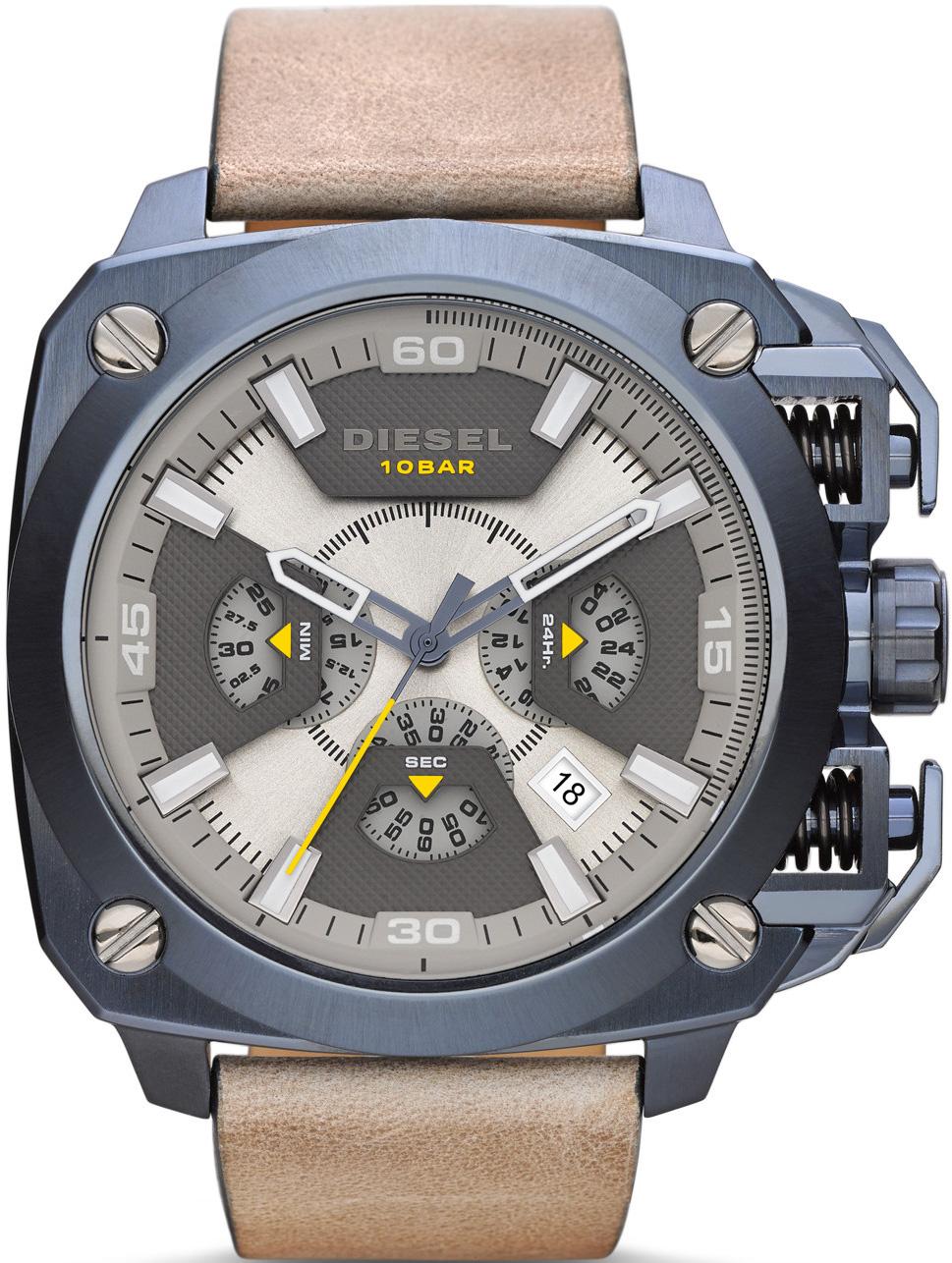 Diesel DZ7342 Takvimli 42 mm Krem Deri Kordon Analog Kol Saati