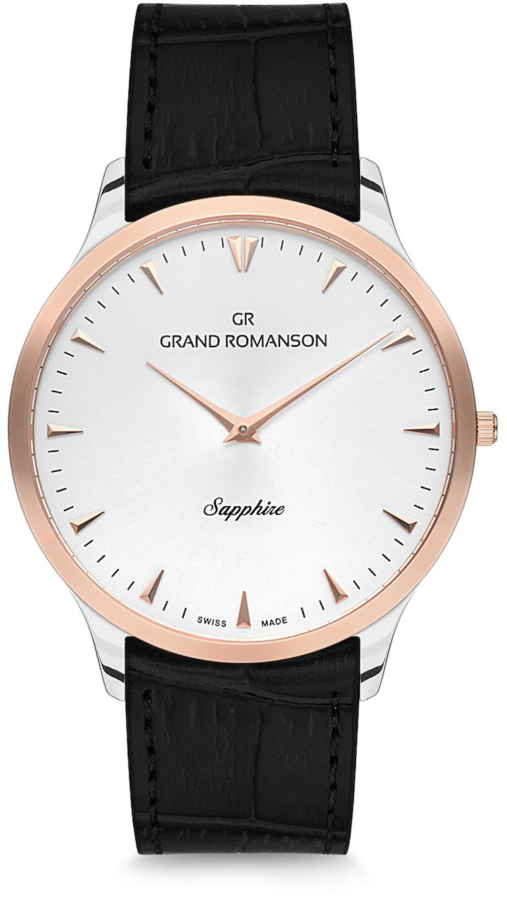 Romanson GR.1.AG1121.06 42 mm Siyah Deri Kordon Analog Kol Saati