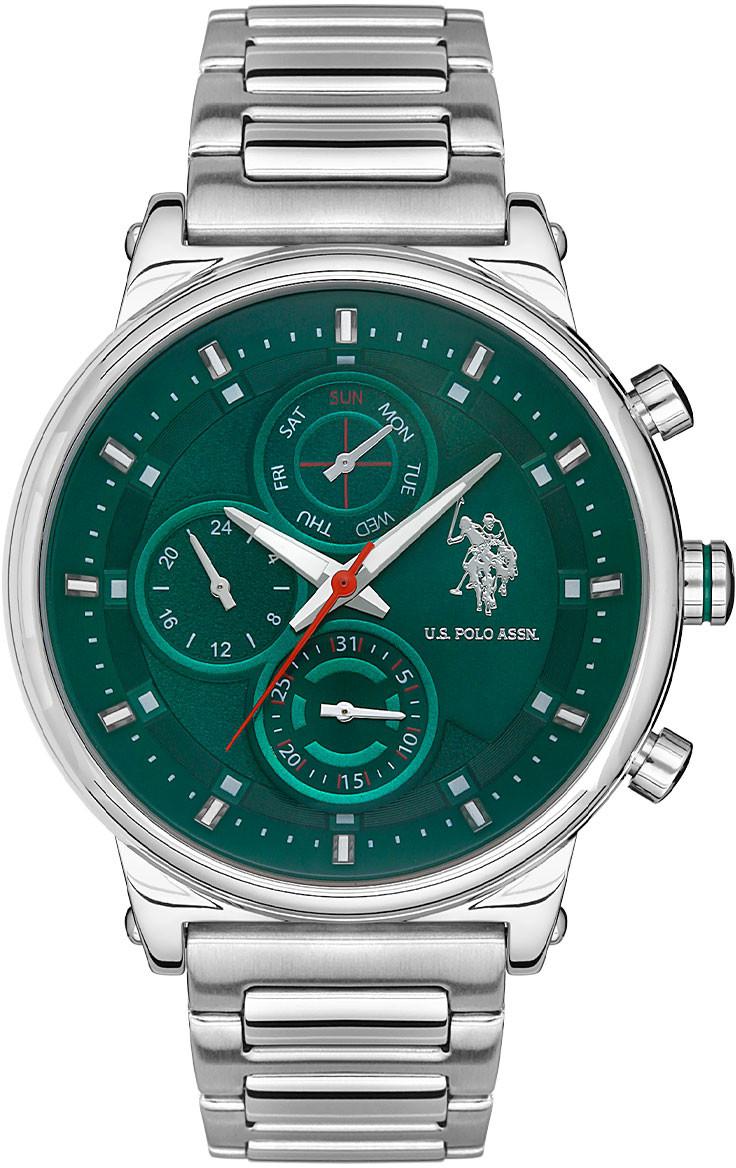 U.S. Polo Assn USPA1008-10 Takvimli 46 mm Çelik Kordon Analog Erkek Kol Saati