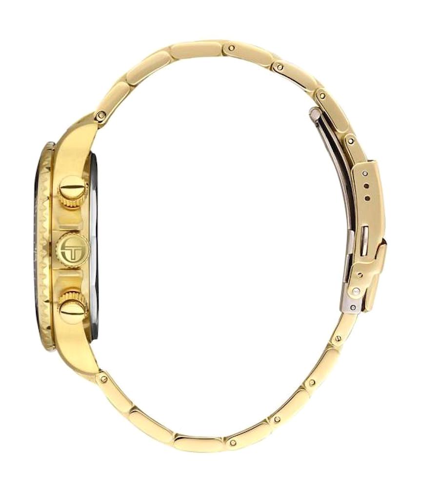 Sergio Tacchini ST.1.10376.5 Takvimli 43 mm Altın Çelik Kordon Analog Erkek Kol Saati