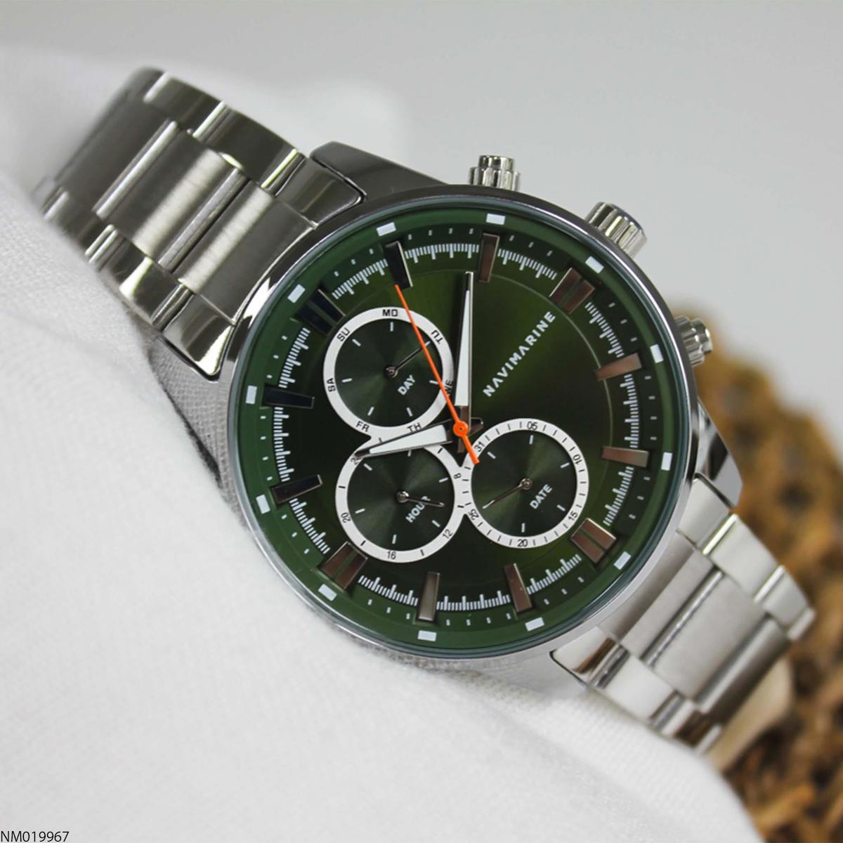 Navimarine NM019967 Takvimli 45 mm Çelik Kordon Analog Erkek Kol Saati