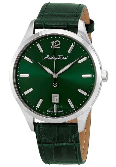 Tissot H411AV Takvimli 42 mm Yeşil Deri Kordon Analog Erkek Kol Saati