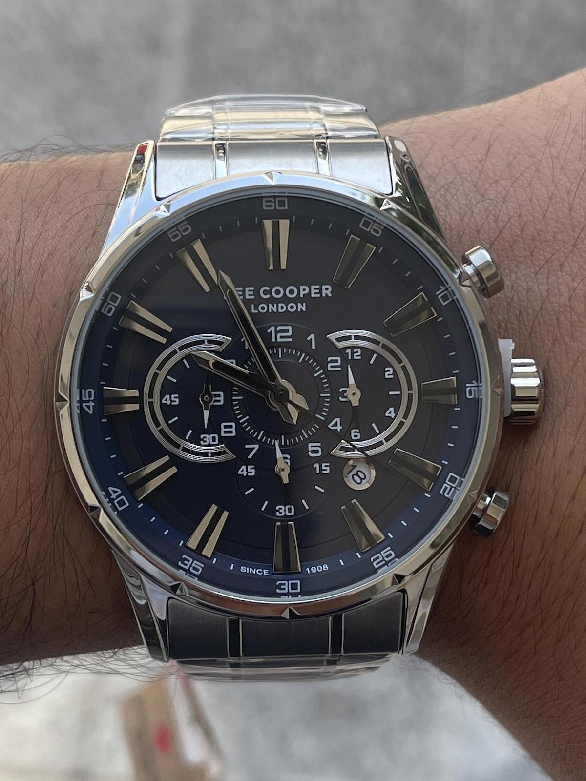 Lee Cooper LCR.LMG.0795.390 Takvimli 41-45 mm Çelik Kordon Analog Erkek Kol Saati