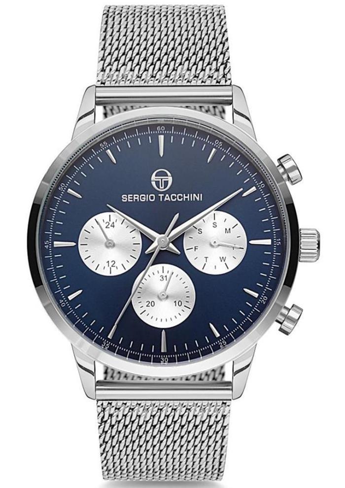 Sergio Tacchini ST.8.120.03 Takvimli Çelik Kordon Analog Erkek Kol Saati