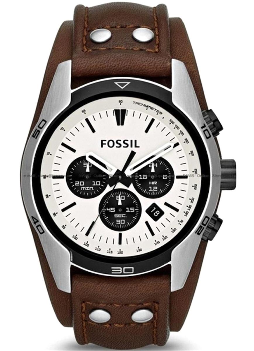 Fossil CH2890 Takvimli 45 mm Kahverengi Deri Kordon Analog Kol Saati