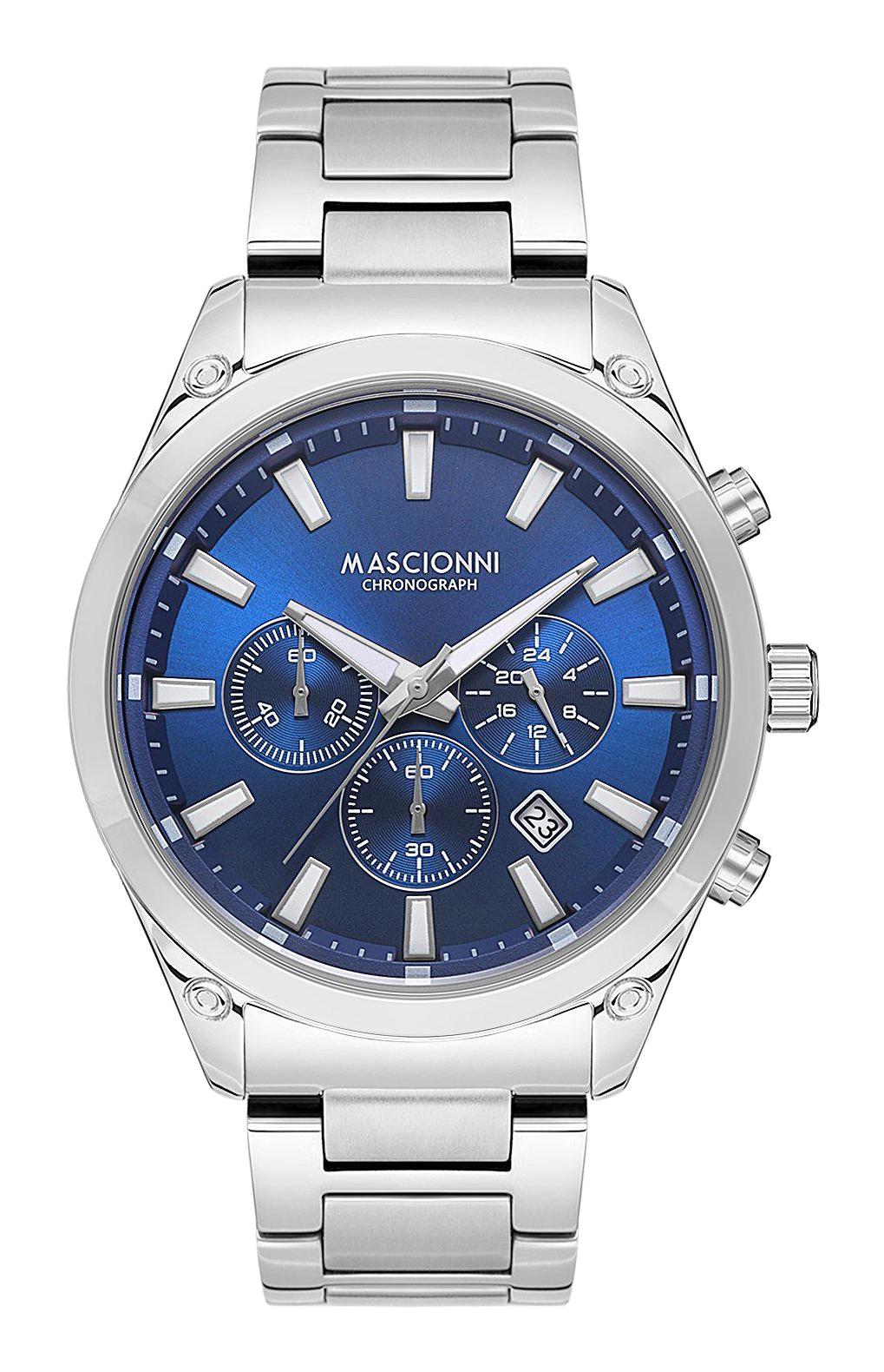 Mascionni M.1.2180.02 Takvimli 45 mm Metal Kordon Analog Erkek Kol Saati