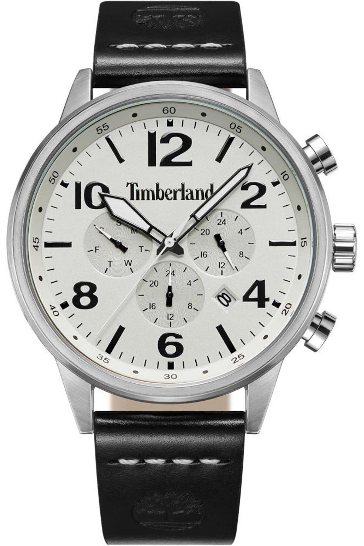 Timberland TDWGF2182403 Takvimli 44 mm Siyah Deri Kordon Analog Erkek Kol Saati