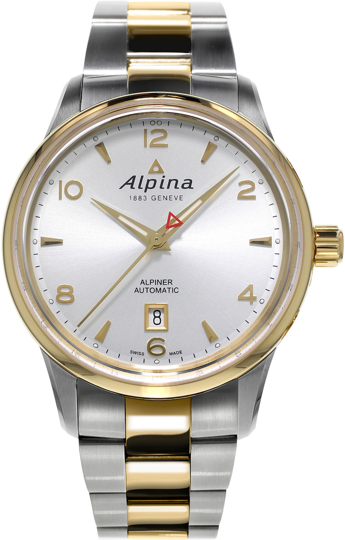 Alpina AL525S4E3B Takvimli 42 mm Altın-Çelik Kordon Analog Kol Saati