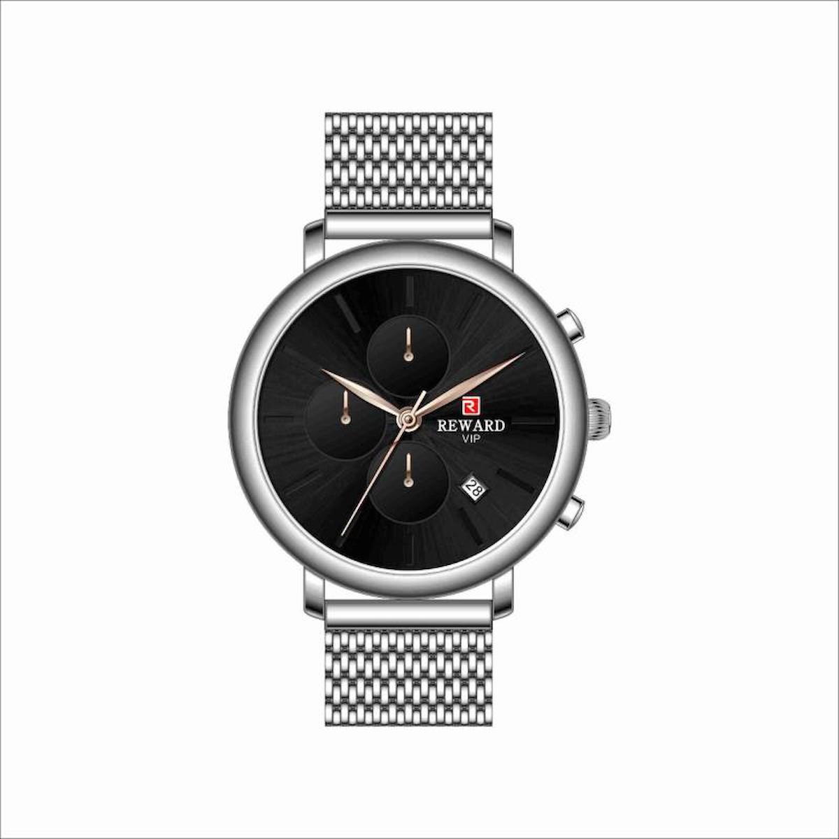 Reward A141632 Takvimli 40 mm Metal Kordon Analog Erkek Kol Saati