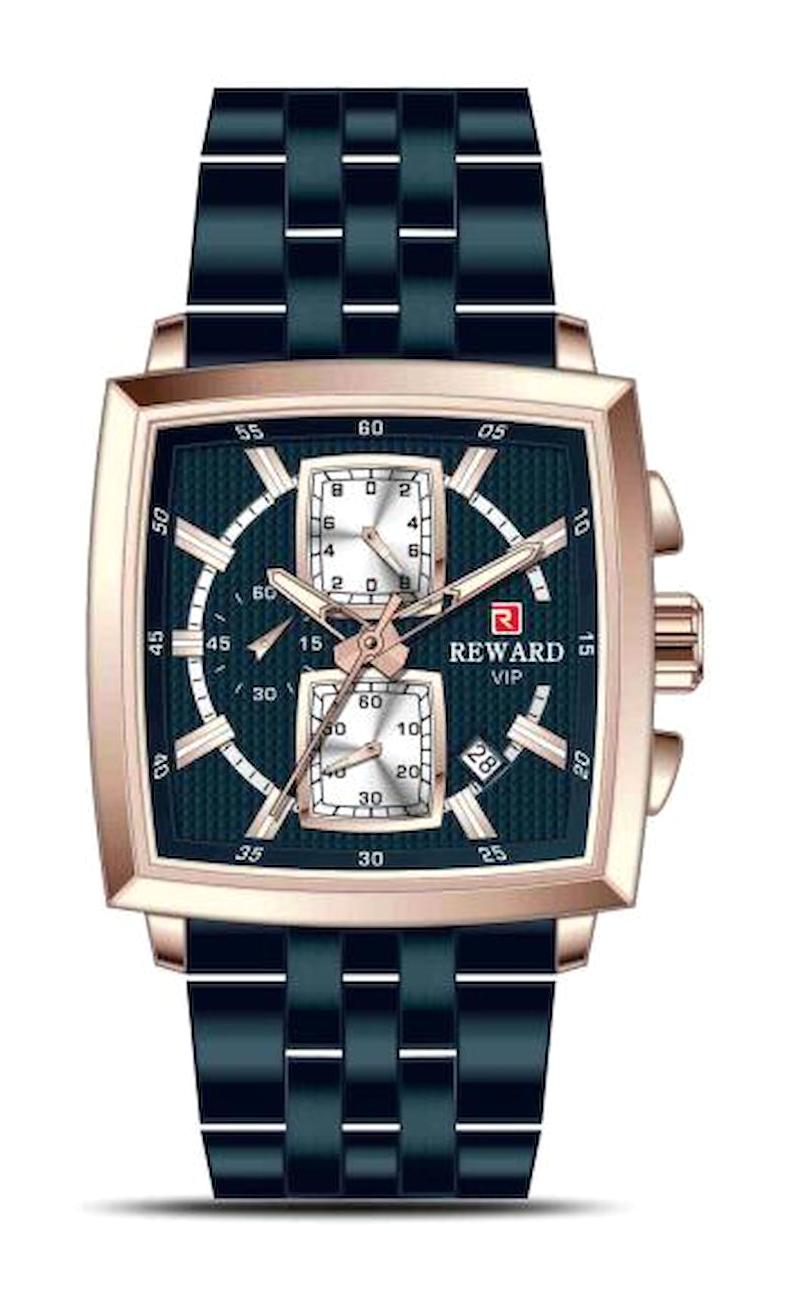 Reward A141404 Takvimli 36 mm Lacivert Çelik Kordon Analog Erkek Kol Saati