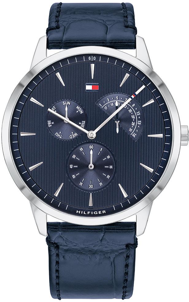 Tommy Hilfiger TH1710387 44 mm Lacivert Deri Kordon Analog Erkek Kol Saati