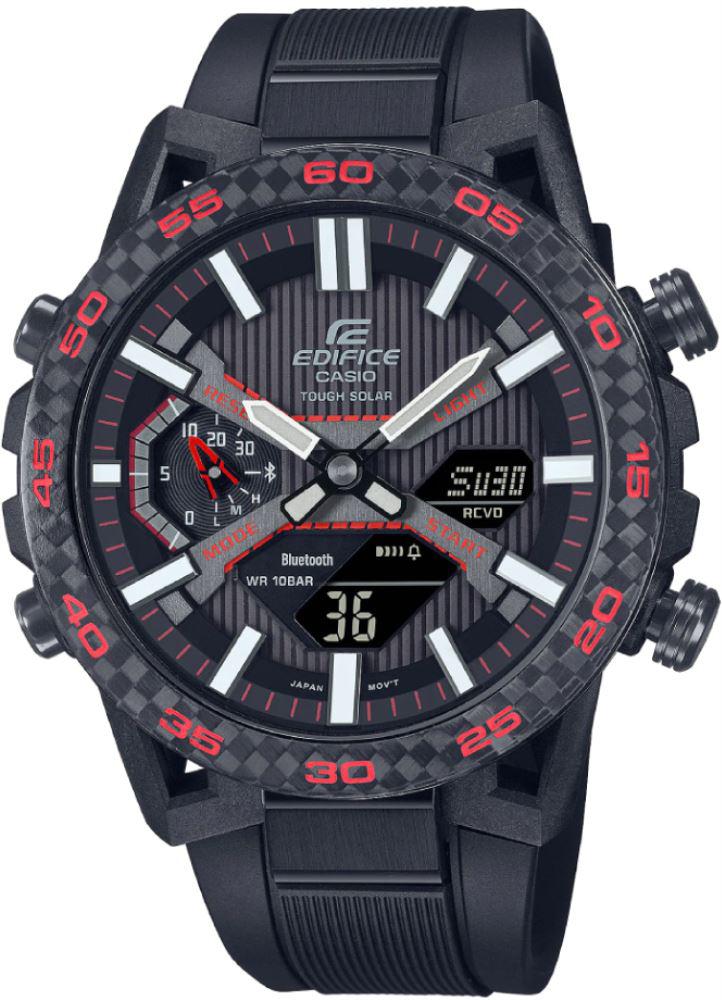 Casio ECB-2000PB-1ADF Takvimli 51 mm Siyah Plastik Kordon Analog Erkek Kol Saati