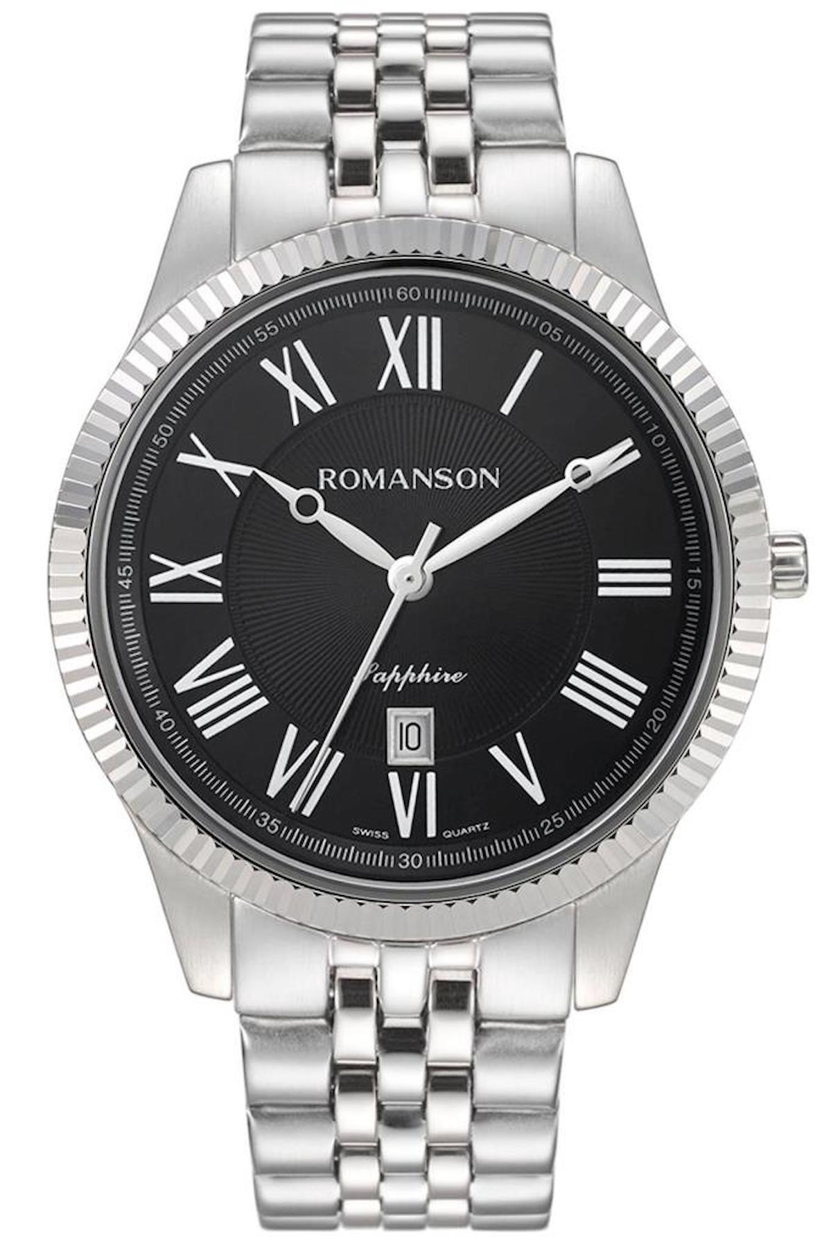Romanson TMMM3BS190WWA3R2 Takvimli 42 mm Çelik Kordon Analog Erkek Kol Saati