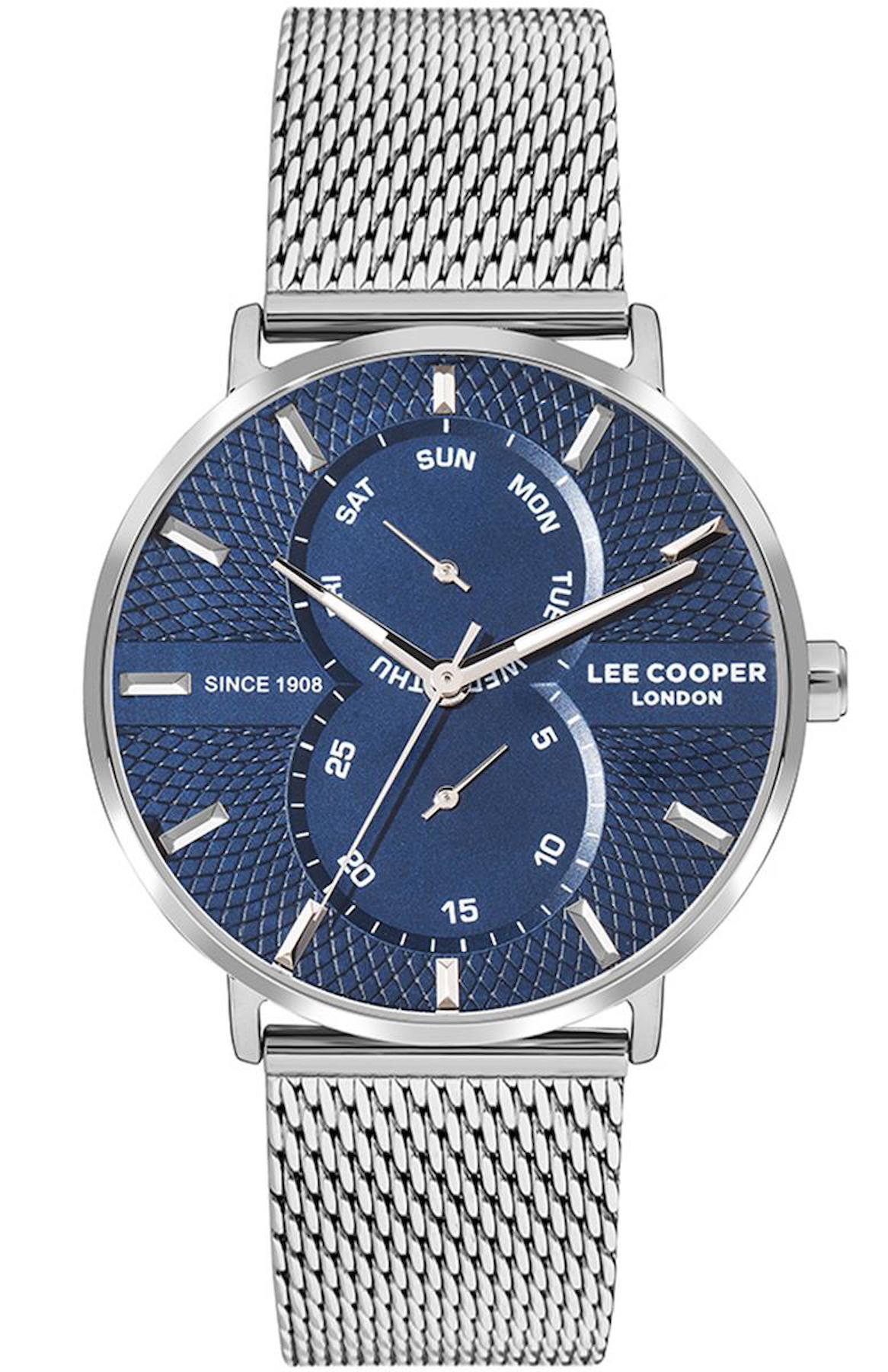 Lee Cooper LC07644.390 Takvimli Metal Kordon Analog Erkek Kol Saati