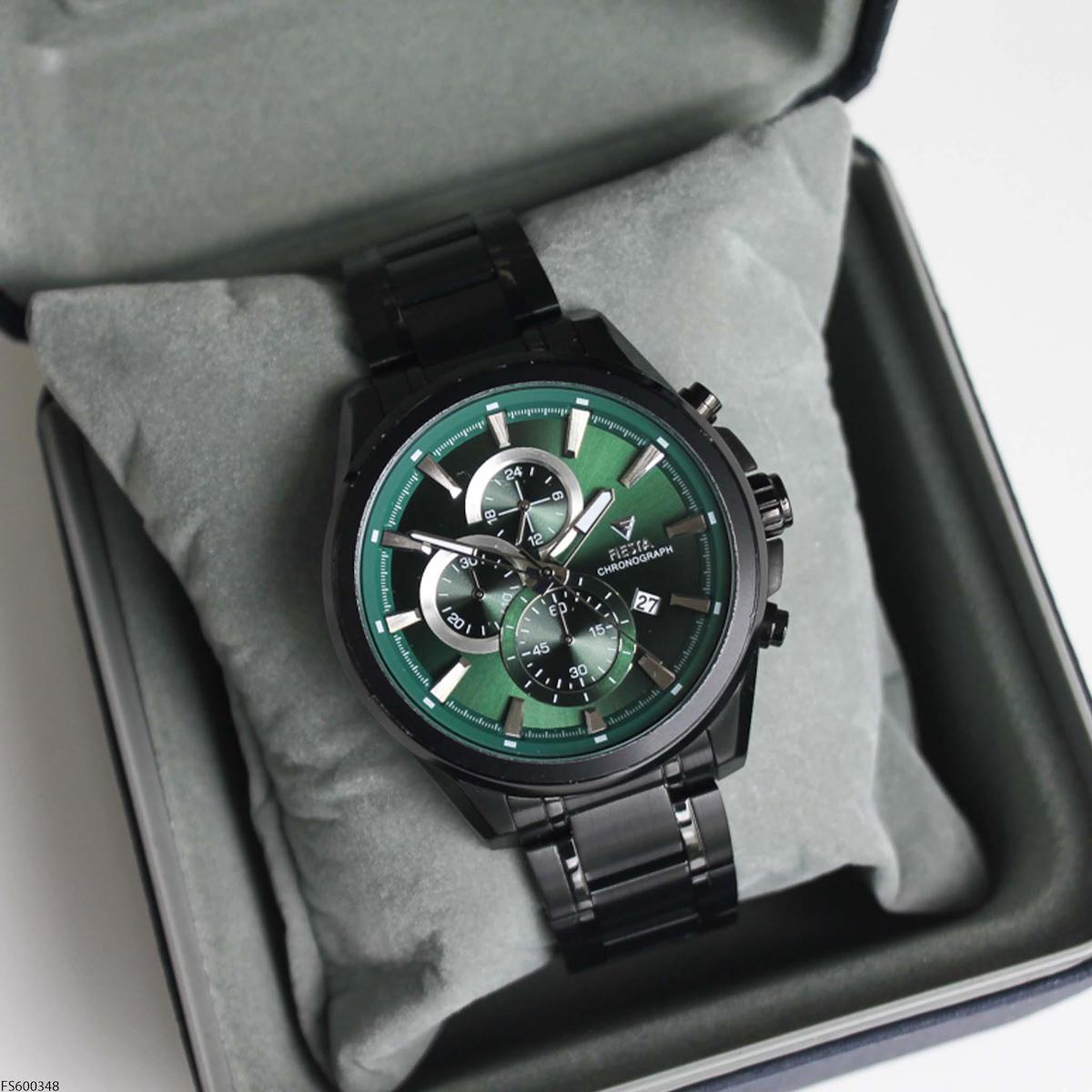 Fiesta FS600348 Takvimli 44 mm Siyah Çelik Kordon Analog Erkek Kol Saati