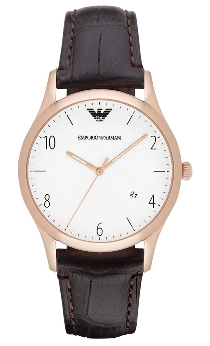 Emporio Armani AR1915 Takvimli 42 mm Kahverengi Deri Kordon Analog Kol Saati
