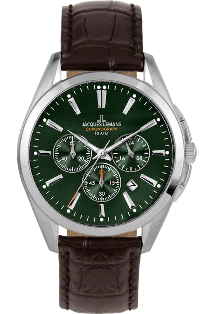 Jacques Lemans DERBY 1-1945.1C Takvimli 42 mm Kahverengi Çelik Kordon Analog Erkek Kol Saati