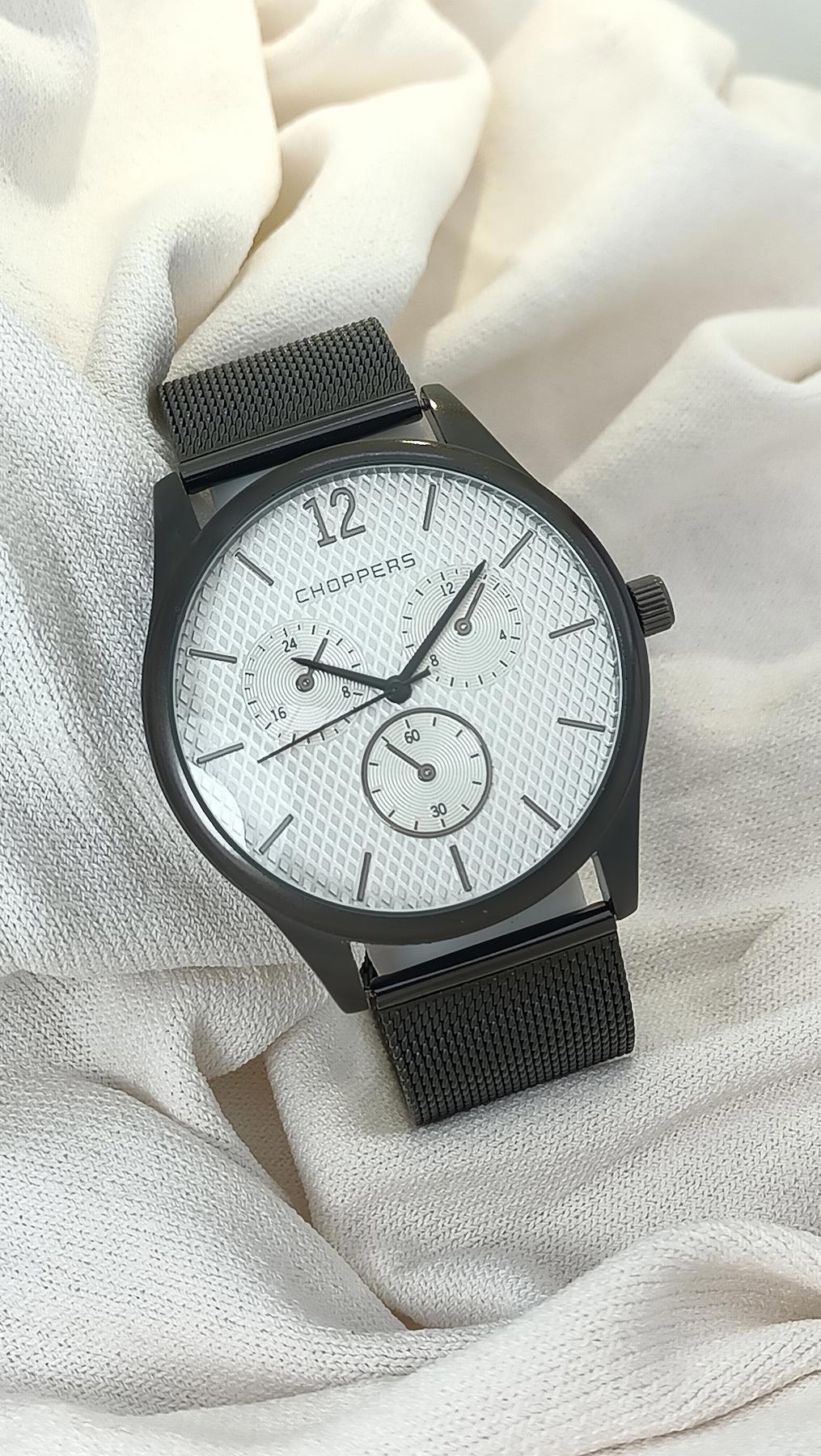 Choppers CHP000043 44 mm Siyah Metal Kordon Analog Erkek Kol Saati